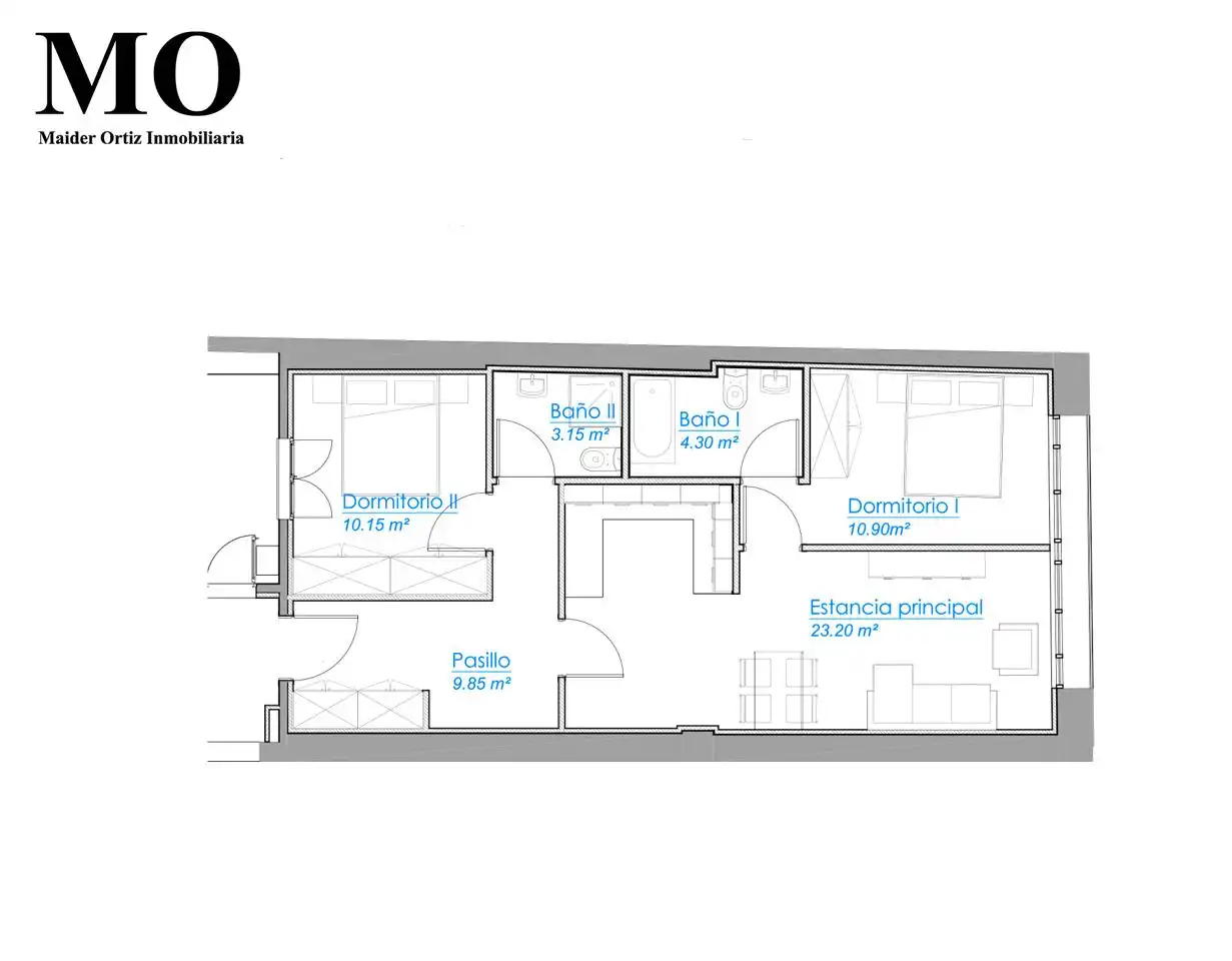 Flat for sale in Bergara  with Heating