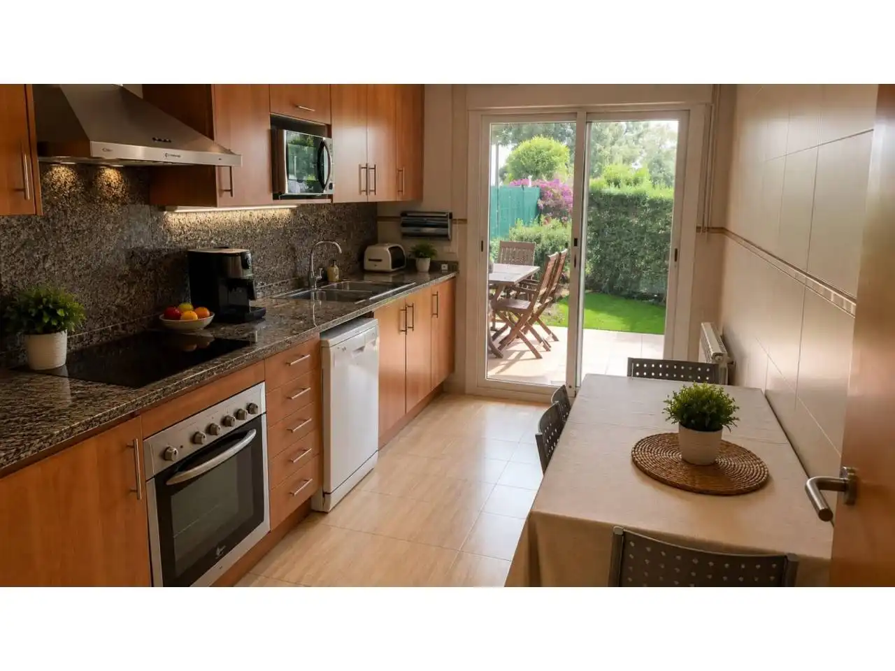 Cocina de Casa adosada en venta en Lladó con Aire acondicionado, Calefacción y Jardín privado