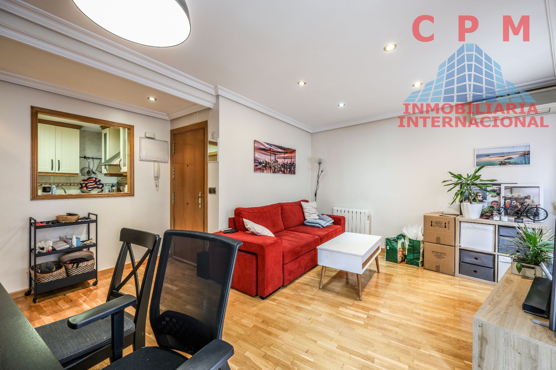 Sala de estar de Piso de alquiler en  Madrid Capital con Aire acondicionado, Calefacción y Parquet