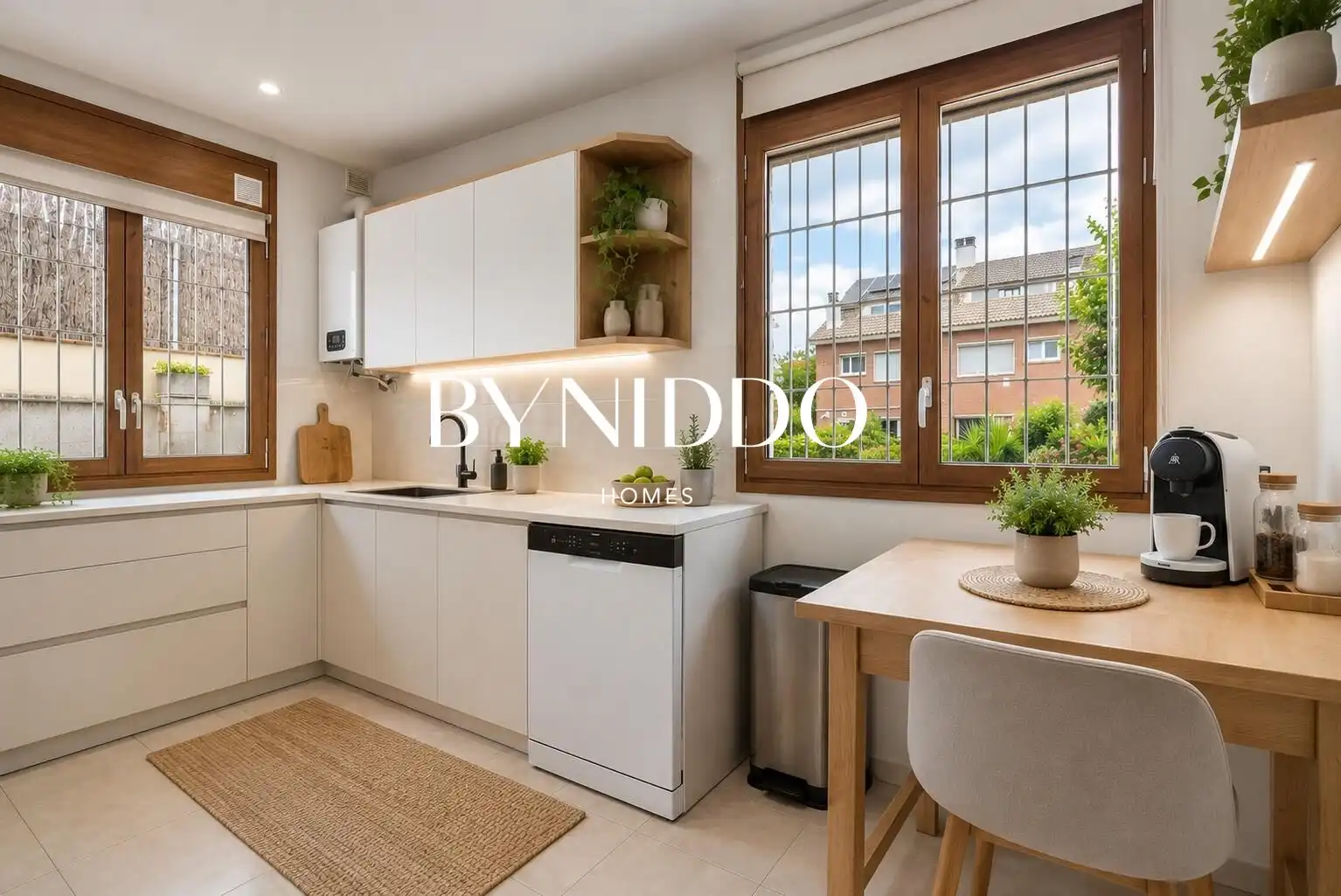 Cocina de Casa adosada en venta en Sant Cugat del Vallès con Aire acondicionado, Calefacción y Jardín privado