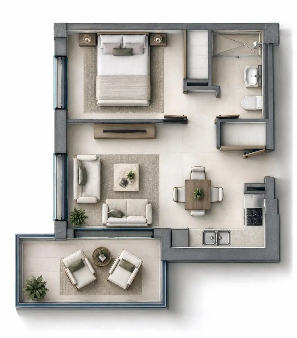Mini appartamento di nuova costruzione con piscina in vendita a Urbanización Santa Rosa 25, imagen 20