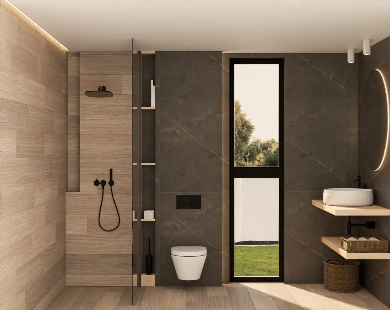 Baño de Casa o chalet en venta en Els Pallaresos con Aire acondicionado, Calefacción y Jardín privado