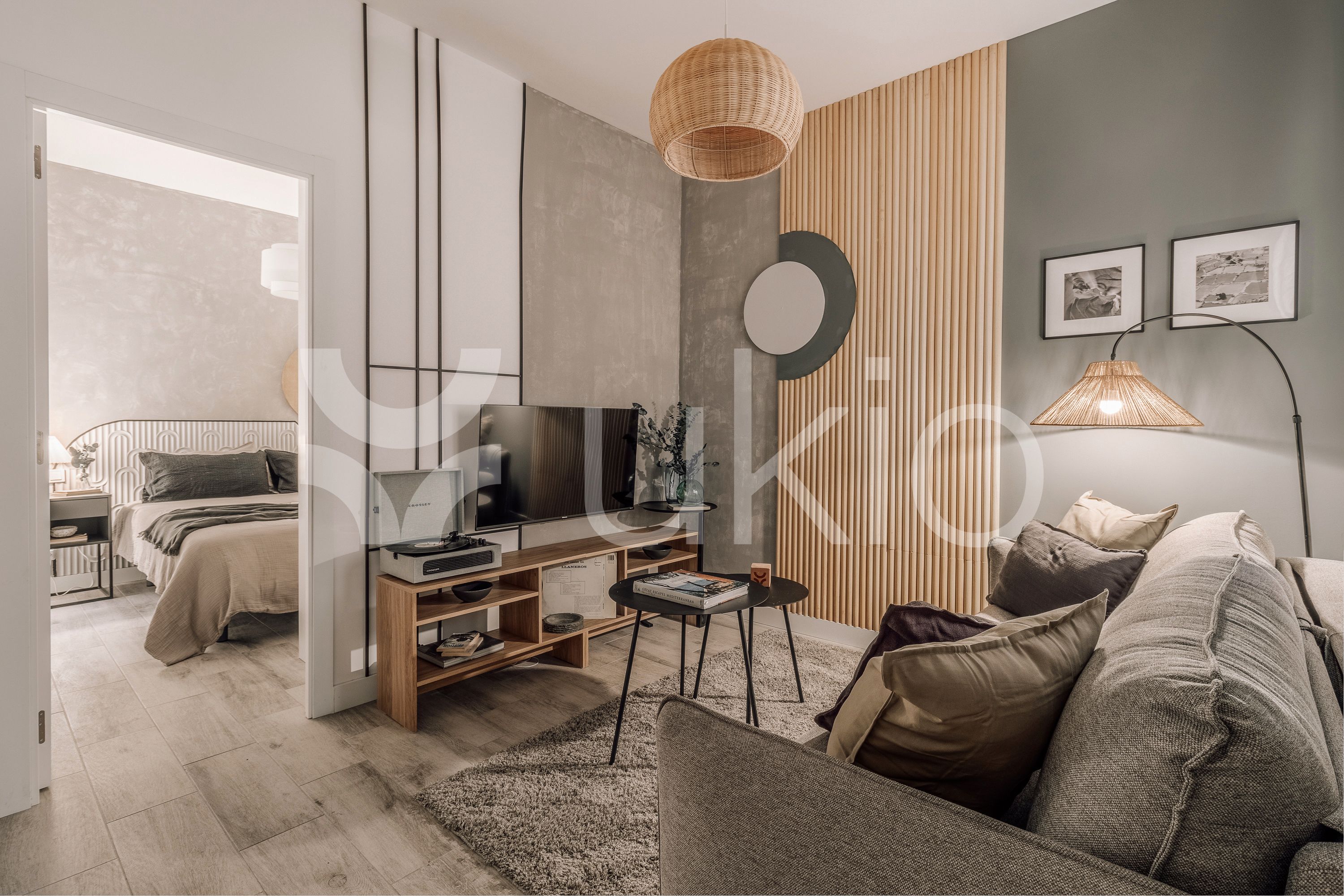 Living room of Apartment to rent in  Madrid Capital  with Furnished, Oven and Washing machine