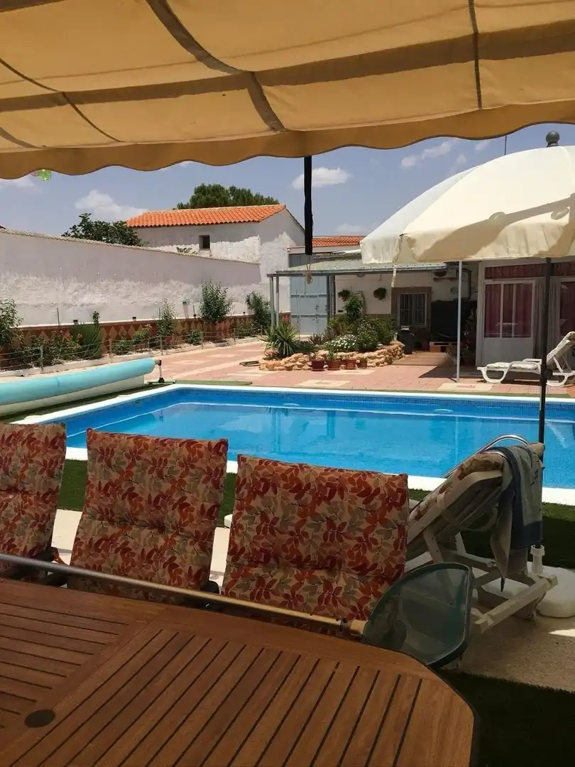Piscina de Finca rústica en venda en Alcázar de San Juan amb Aire condicionat, Jardí privat i Terrassa