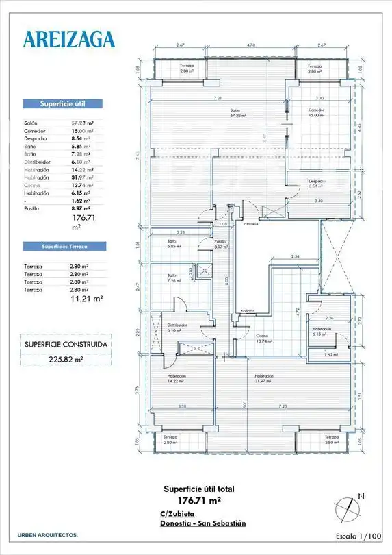 Piso con terraza en venta en Calle Zubieta, imagen 55