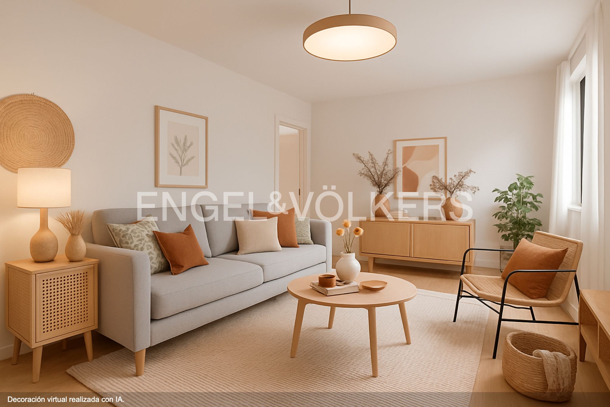 Sala d'estar de Apartament en venda en Sant Cugat del Vallès amb Calefacció