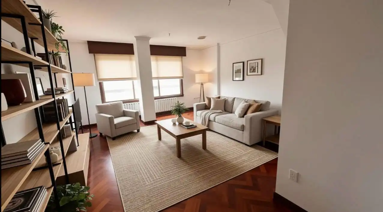 Sala de estar de Piso en venta en A Coruña Capital  con Calefacción, Parquet y Trastero