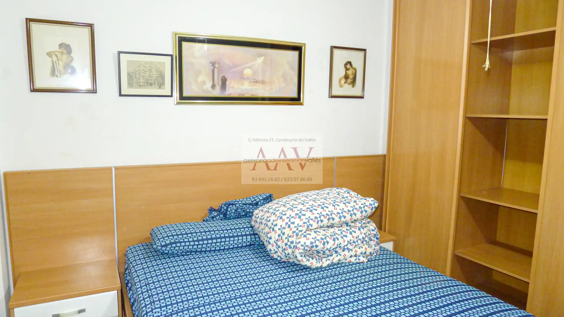 Schlafzimmer von Wohnung zum Verkauf in Cerdanyola del Vallès mit Klimaanlage, Heizung und Balkon