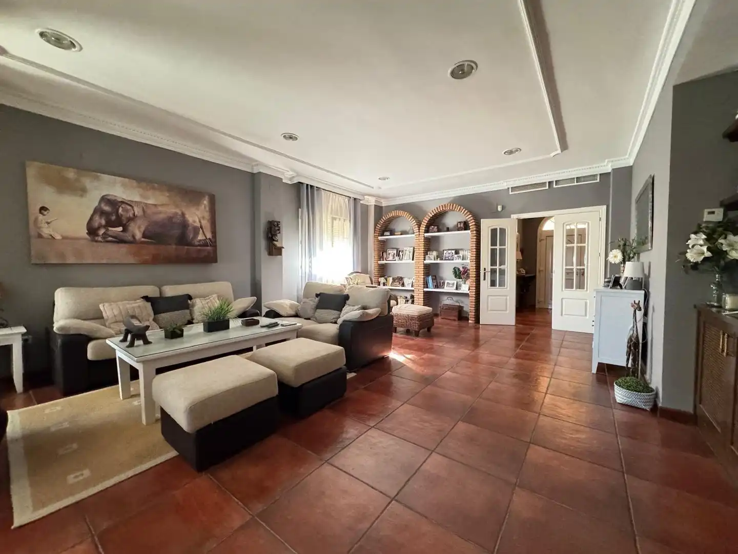 Sala de estar de Casa o chalet en venta en Badajoz con Aire acondicionado, Jardín privado y Terraza