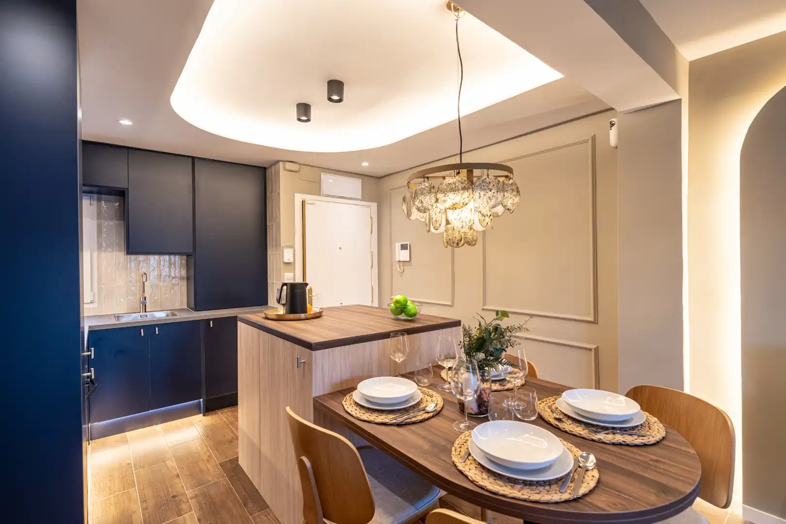 Kitchen of Flat for sale in  Madrid Capital  with Air Conditioner, Heating and Furnished