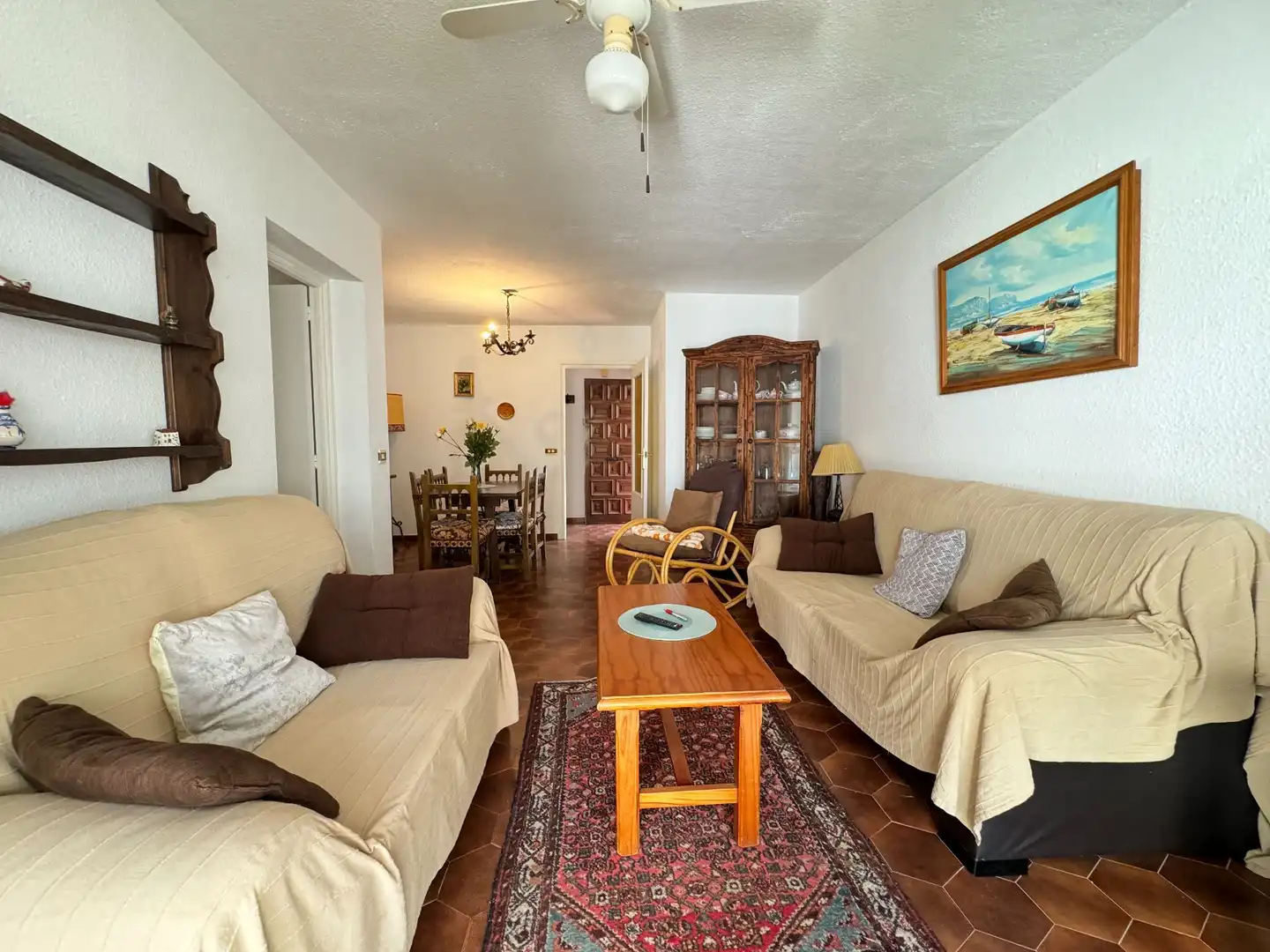 Sala d'estar de Apartament en venda en Torrox amb Terrassa, Moblat i Piscina comunitària