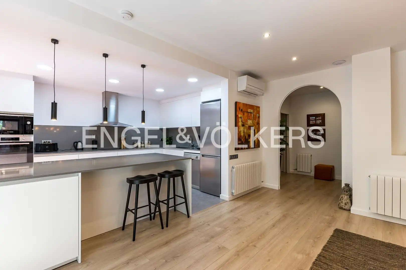 Kitchen of Flat for rent in Barcelona  with Air Conditioner, Heating and Private garden