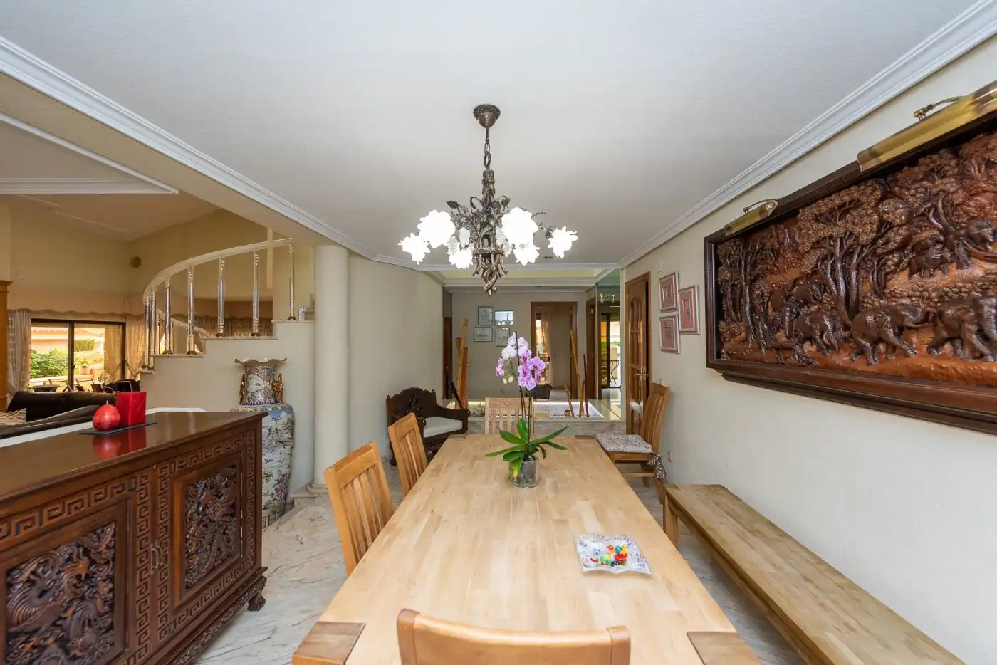 Dining room of Houses for sale in Petrer  with Air Conditioner, Heating and Private garden