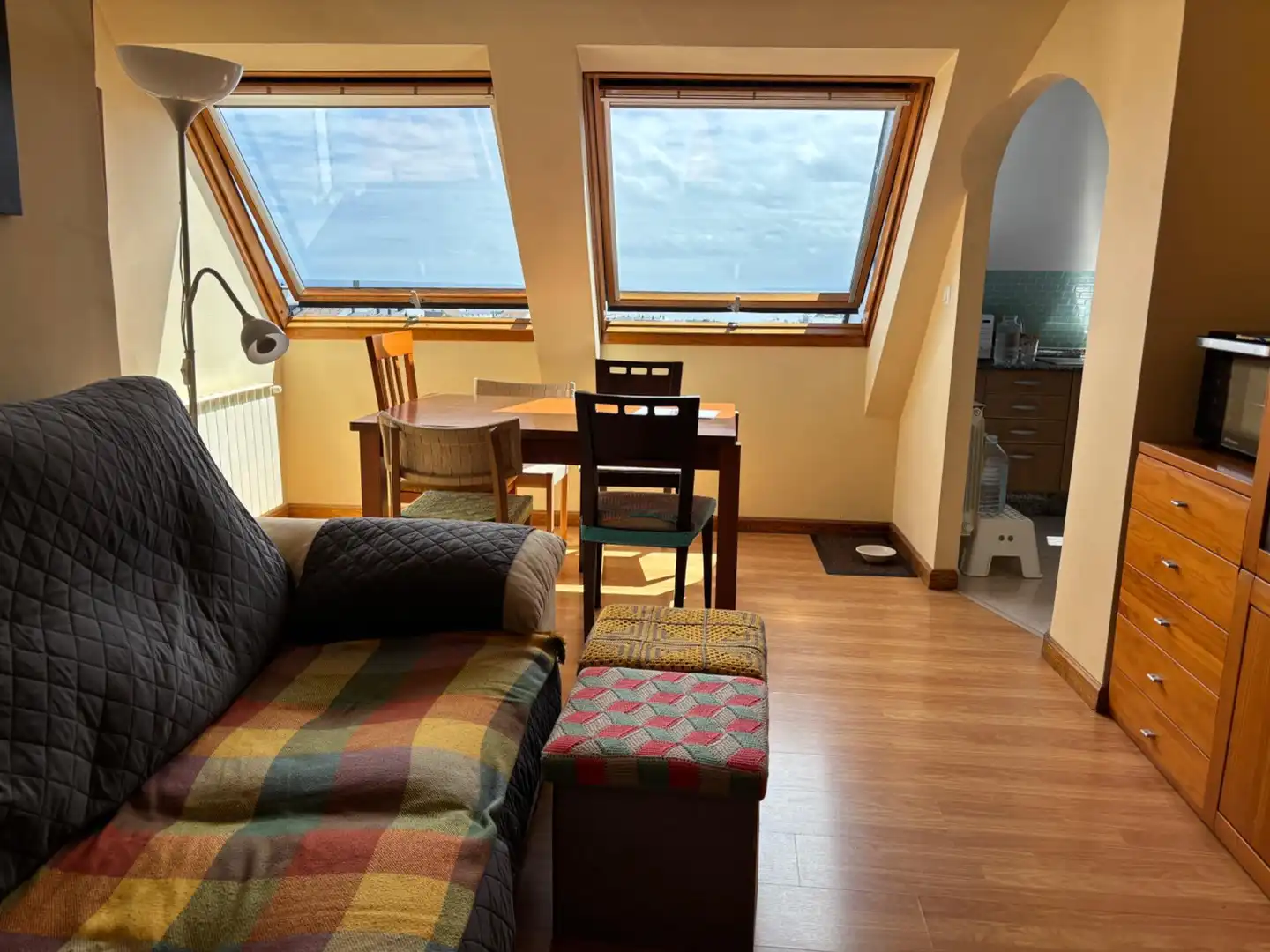 Dining room of Attic for sale in Foz  with Heating, Terrace and Furnished