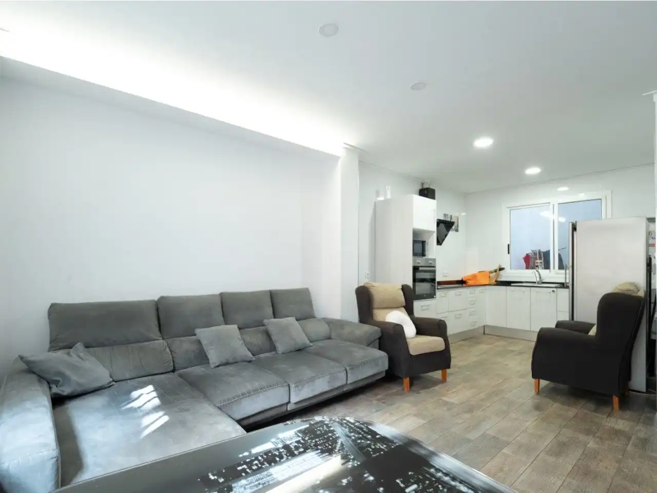 Sala de estar de Piso en venta en Carlet con Jardín privado, Terraza y Amueblado