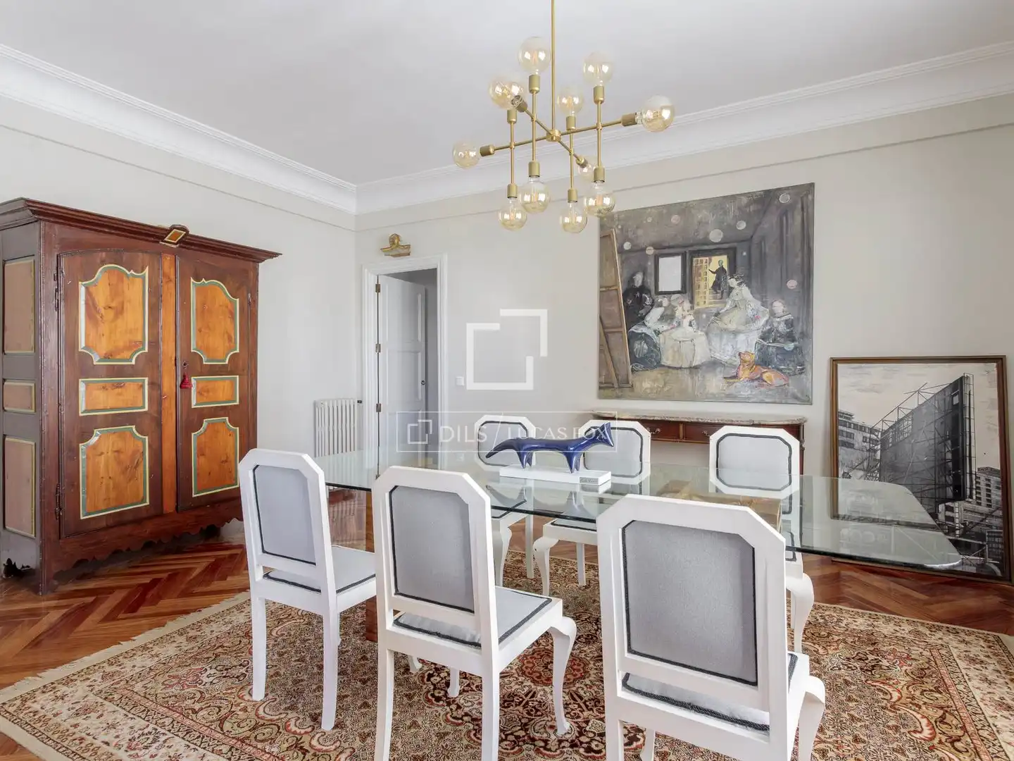 Dining room of Attic for rent in Madrid  with Air Conditioner, Heating and Parquet flooring