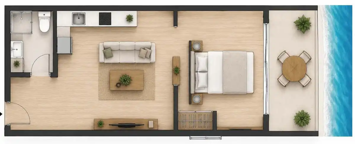Dormitori de Apartament en venda en Torremolinos amb Aire condicionat, Calefacció i Moblat
