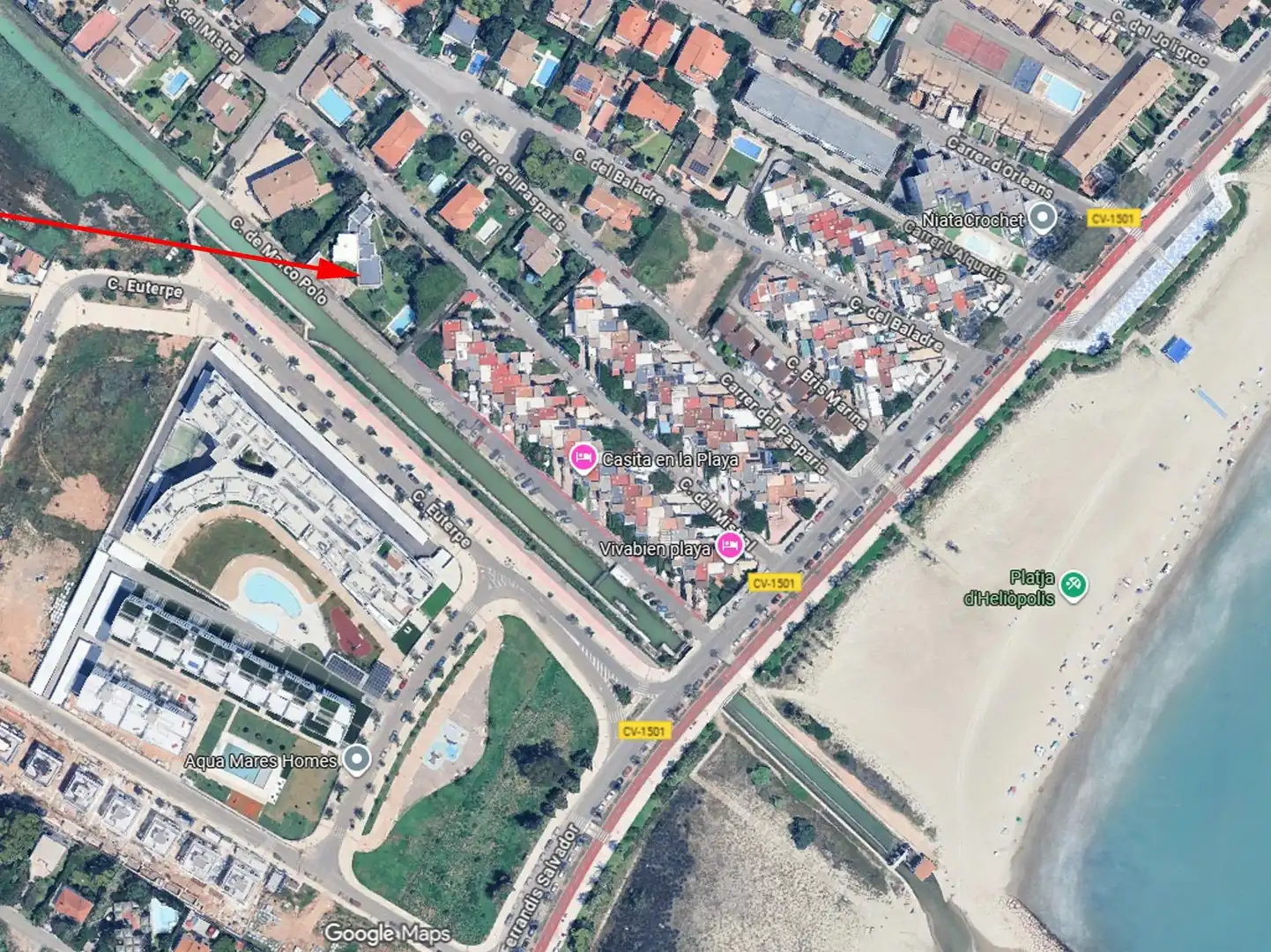 Vista exterior de Casa o xalet en venda en Castellón de la Plana / Castelló de la Plana amb Jardí privat, Terrassa i Piscina