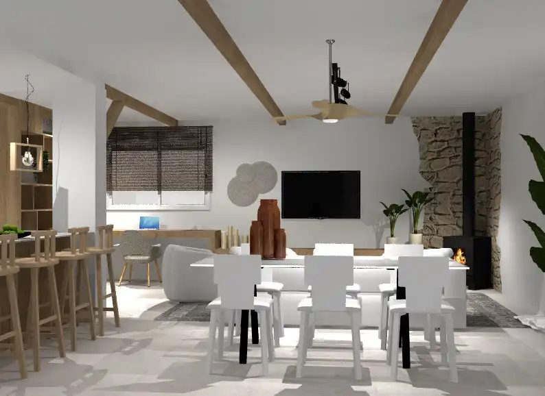 Comedor de Casa o chalet en venta en Sant Cebrià de Vallalta con Aire acondicionado, Calefacción y Jardín privado
