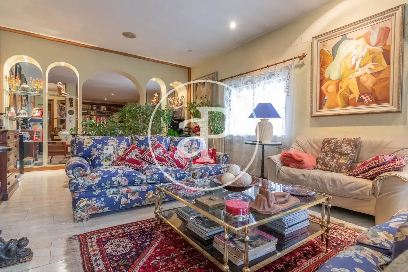 Living room of Houses for sale in Madrid  with Heating, Private garden and Terrace