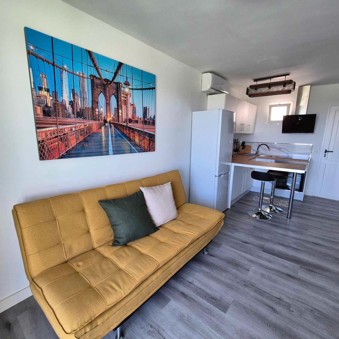 Living room of Apartment to rent in Mogán  with Air Conditioner, Terrace and Furnished