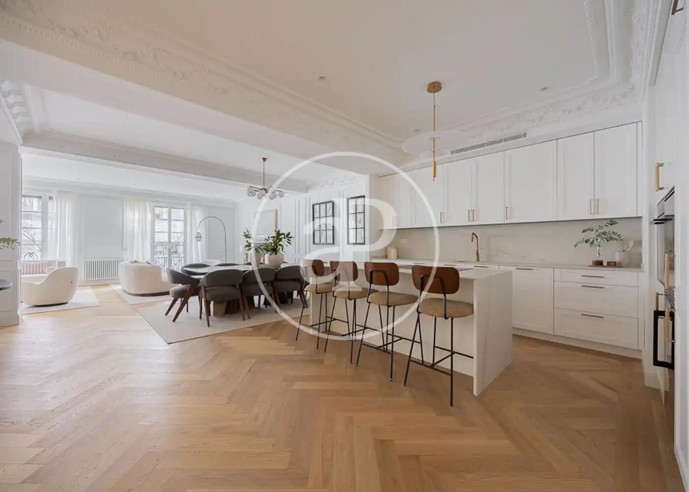 Dining room of Flat for sale in Madrid  with Air Conditioner, Heating and Furnished