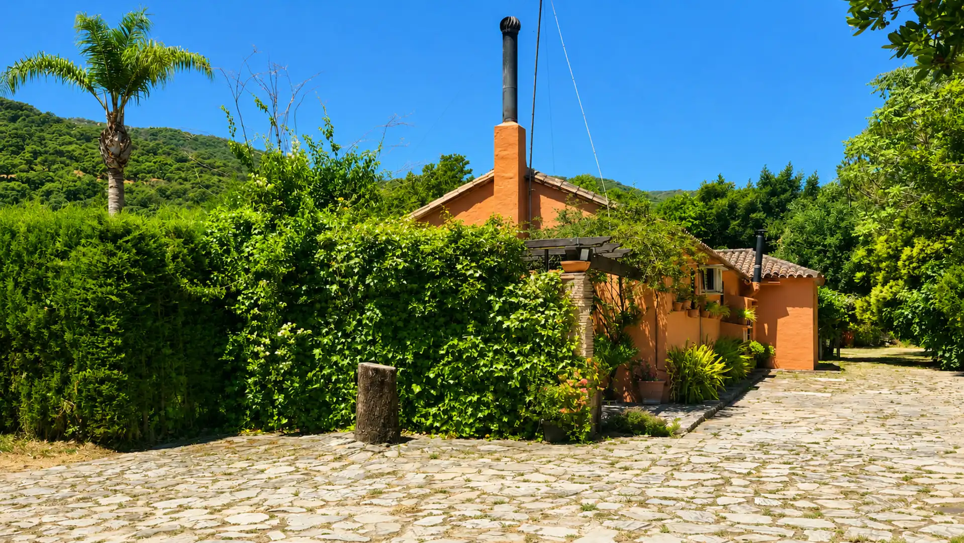 Außenansicht von Haus oder Chalet zum Verkauf in Jimena de la Frontera mit Klimaanlage und Terrasse