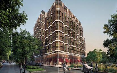Vista exterior de Apartament en venda en  Barcelona Capital amb Aire condicionat, Jardí privat i Terrassa