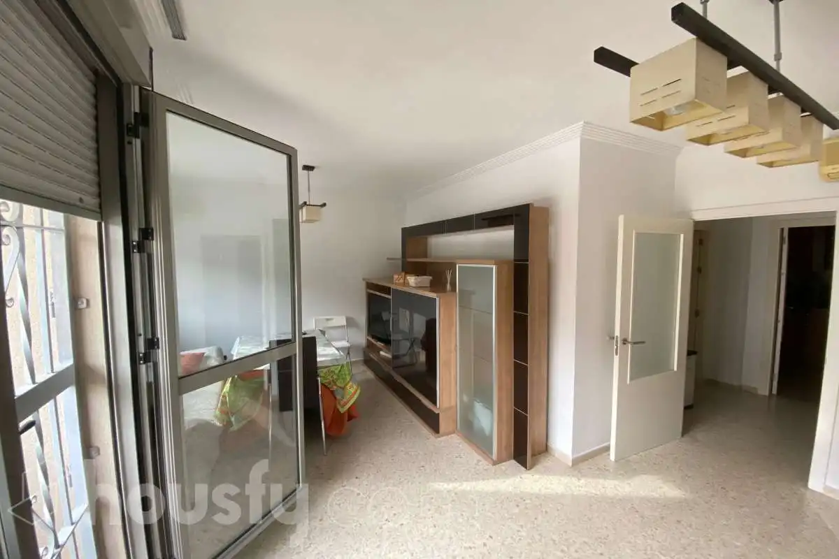 Wohnzimmer von Wohnung zur Miete in Sevilla mit Klimaanlage, Terrasse und Balkon