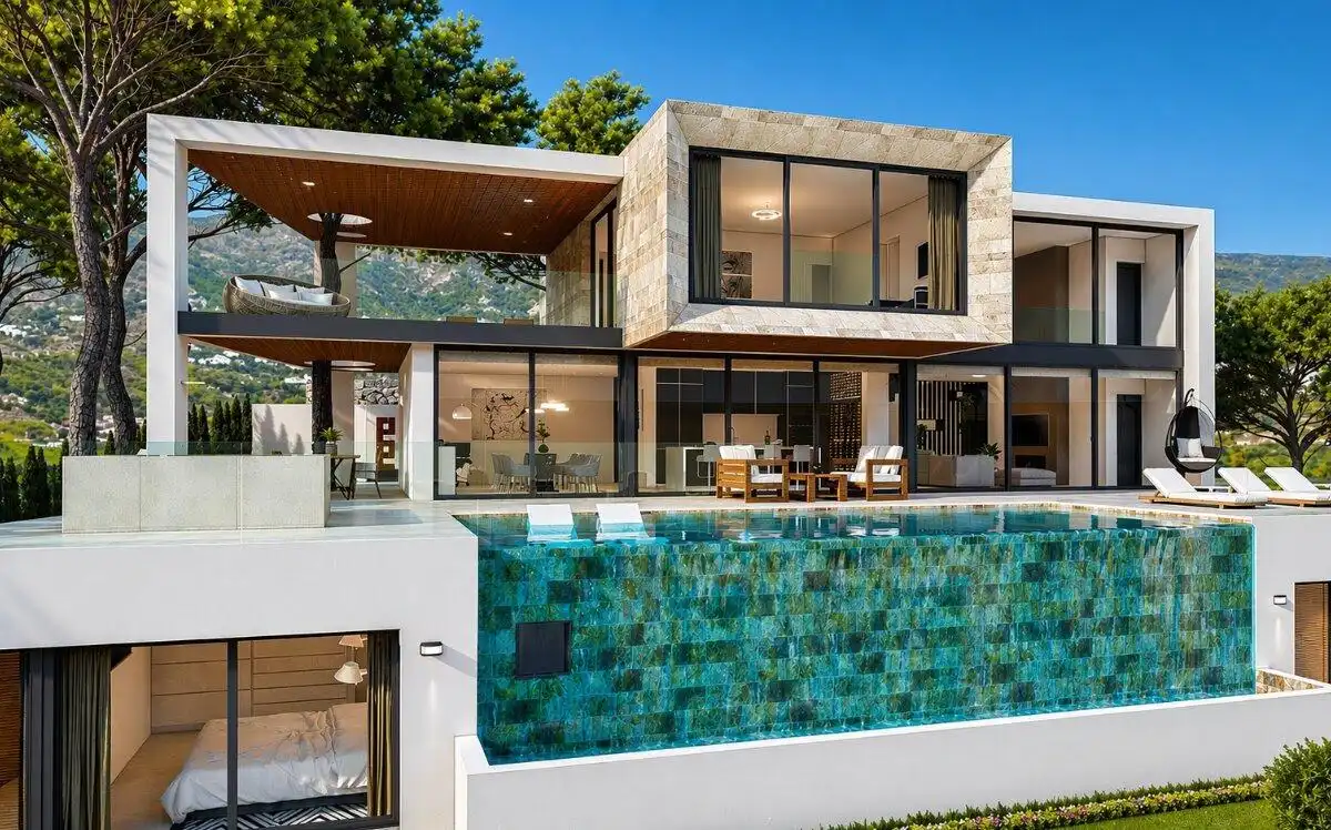 Piscina de Casa o xalet en venda en Benahavís