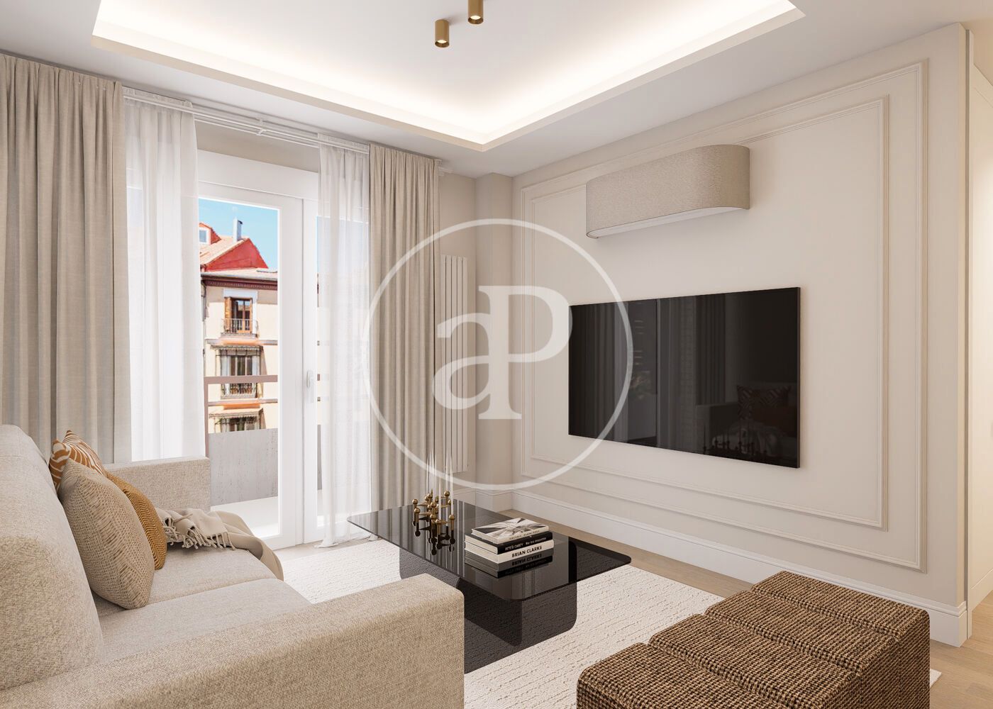 Living room of Flat for sale in  Madrid Capital  with Air Conditioner, Heating and Terrace