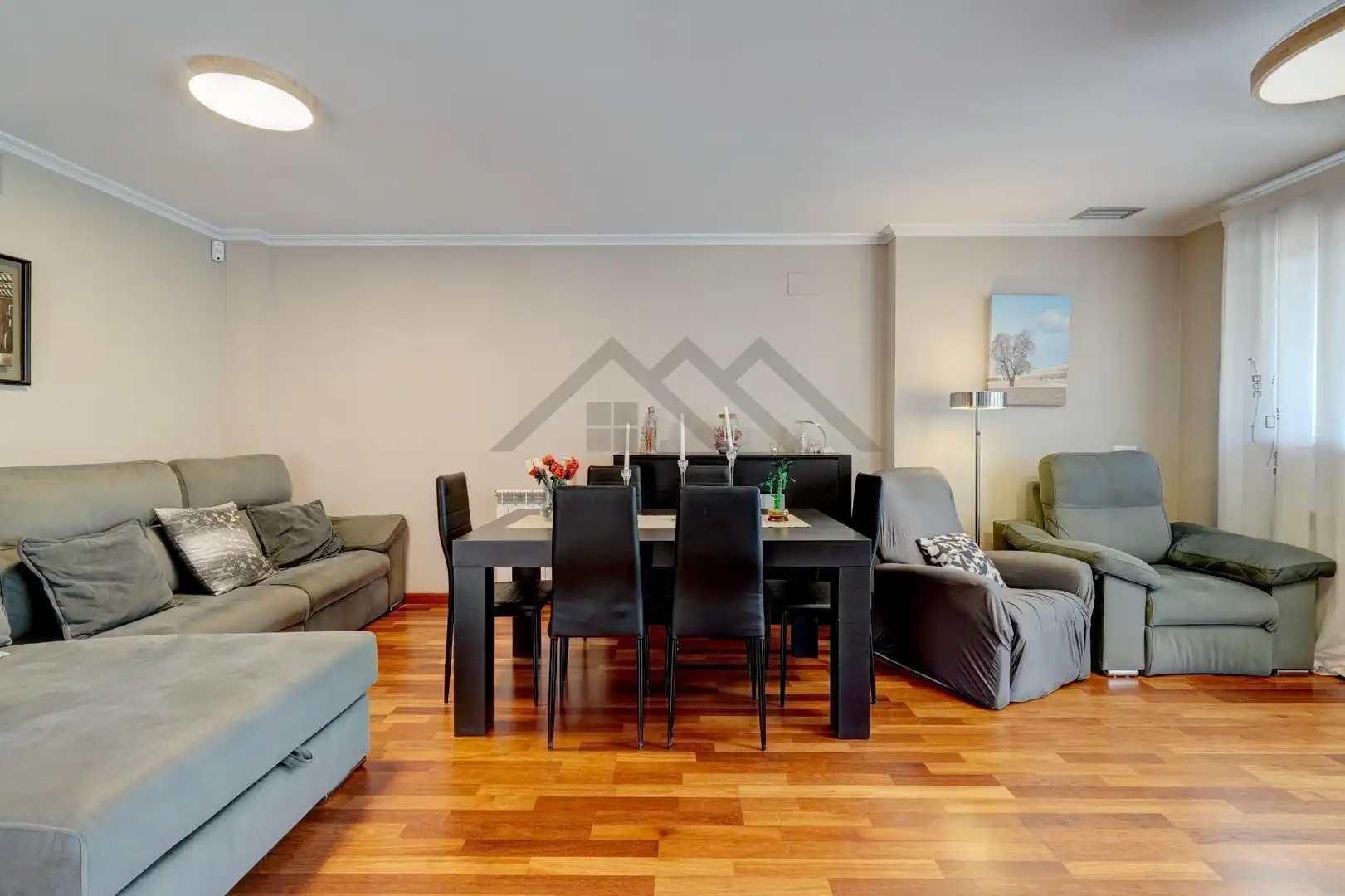 Living room of Detached homes for sale in Bétera  with Air Conditioner, Private garden and Parquet flooring