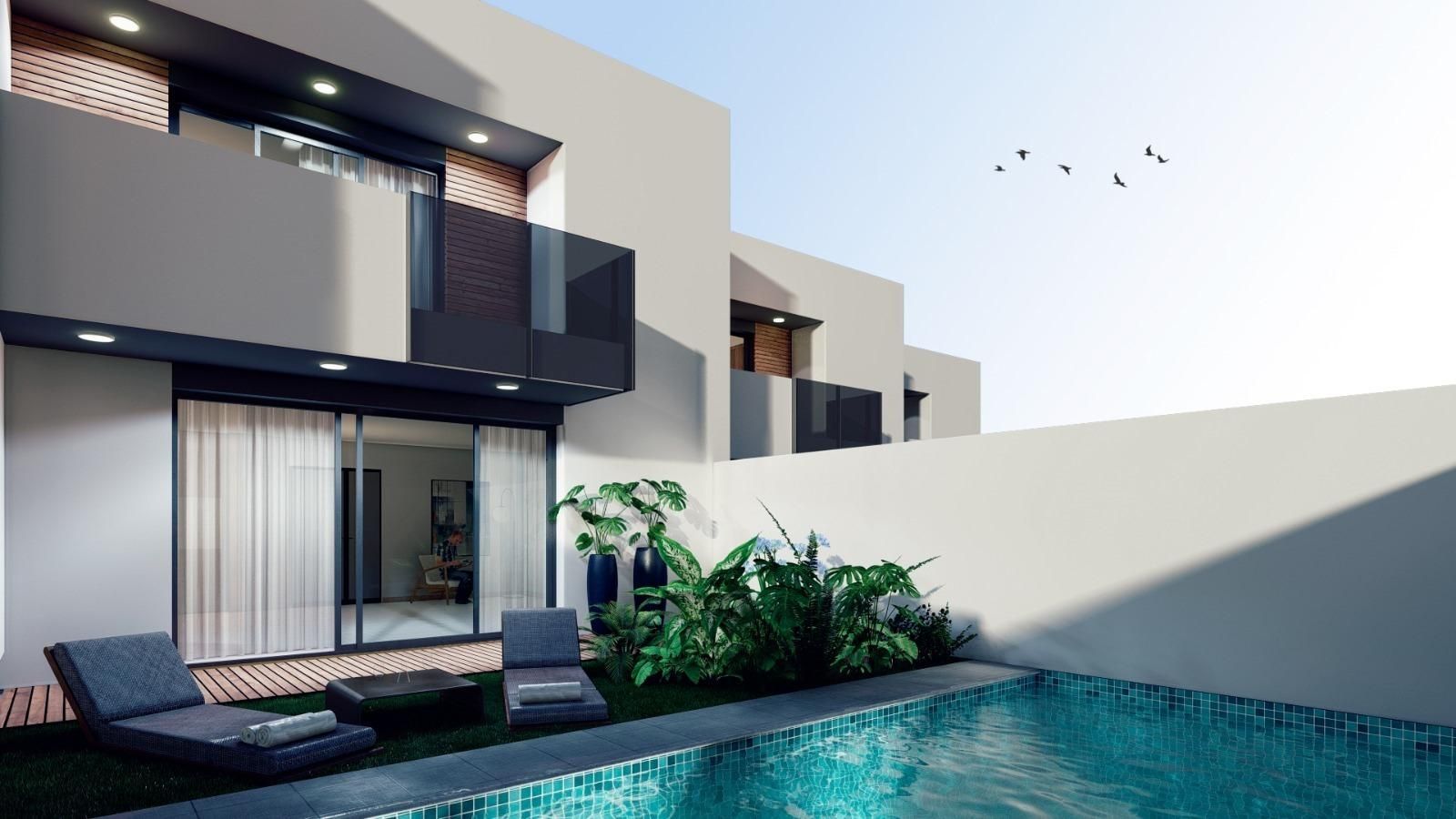 Swimming pool of Single-family semi-detached for sale in Doñinos de Salamanca  with Heating and Private garden