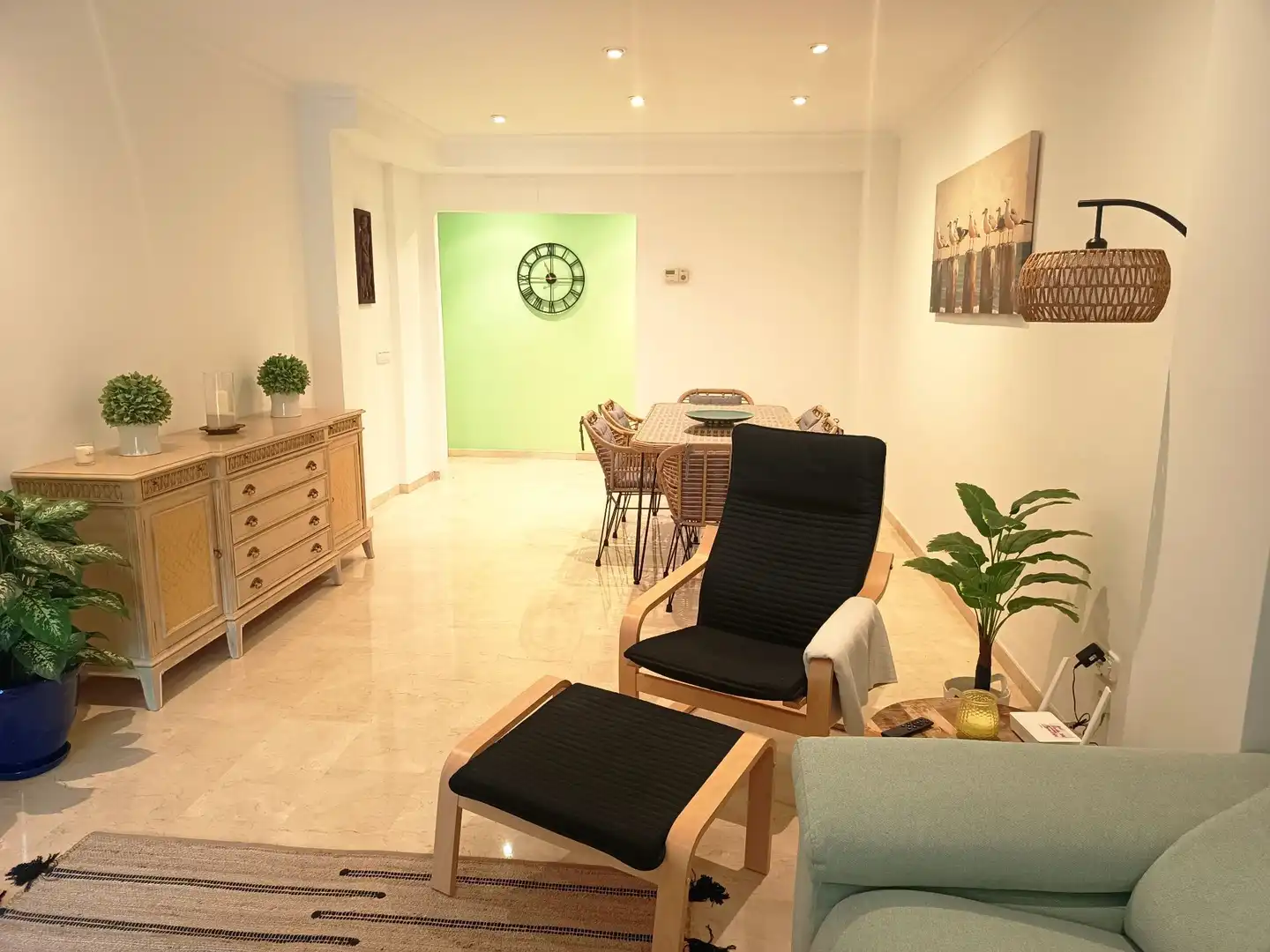 Sala de estar de Apartamento de alquiler en Jávea / Xàbia con Aire acondicionado, Calefacción y Jardín privado