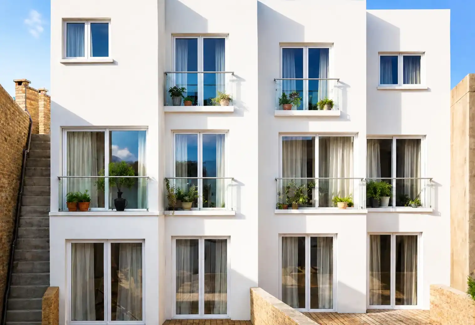 Balcony of Detached homes for sale in Santa Coloma de Gramenet  with Air Conditioner, Heating and Parquet flooring