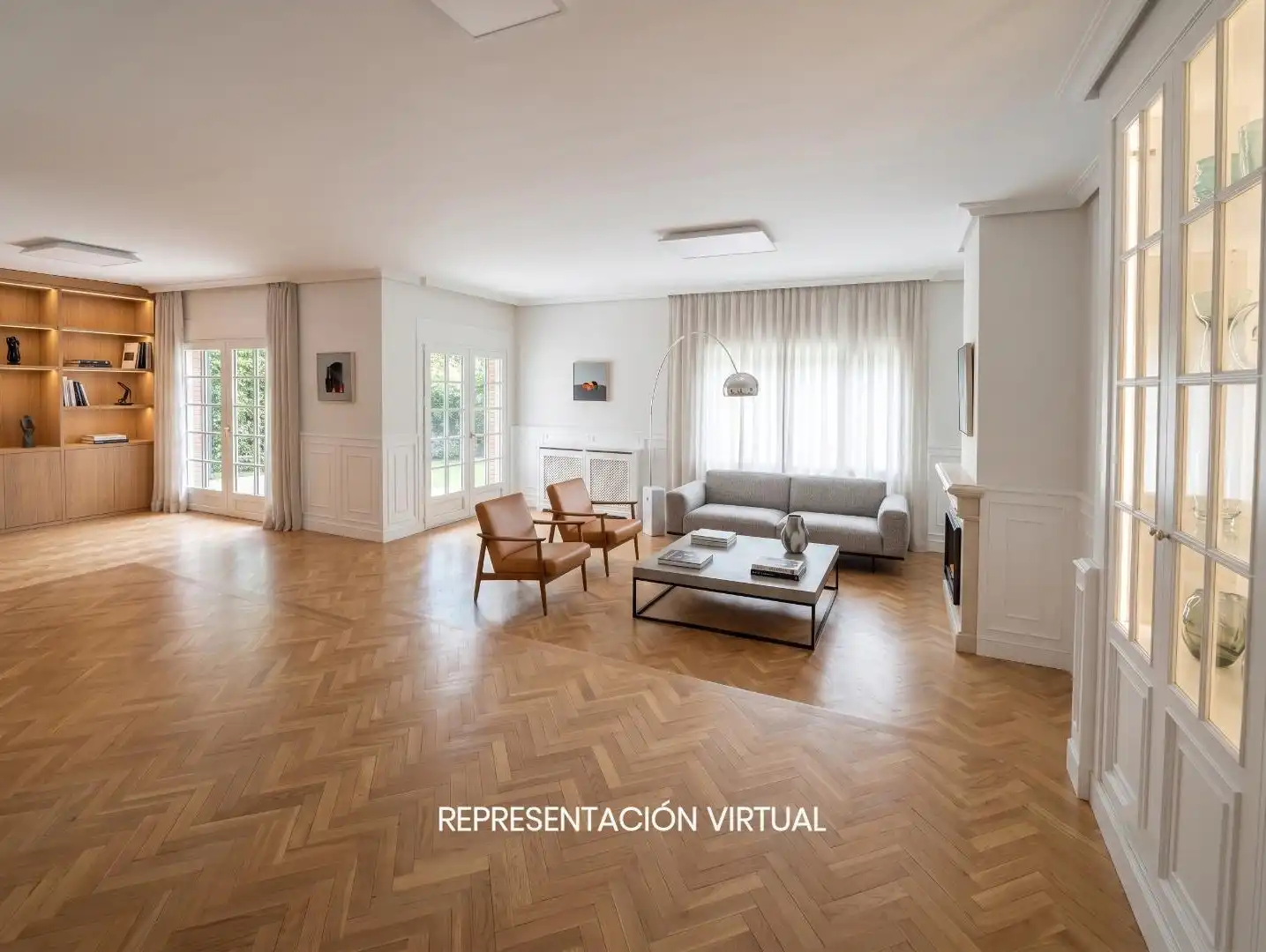 Living room of Detached homes for sale in Galapagar  with Air Conditioner, Heating and Private garden