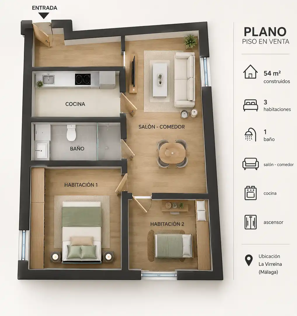 Apartamento en venta en C. Fernando Ortiz, 2, Palma-Palmilla, 29011 Málaga, Spain 1, imagen 16