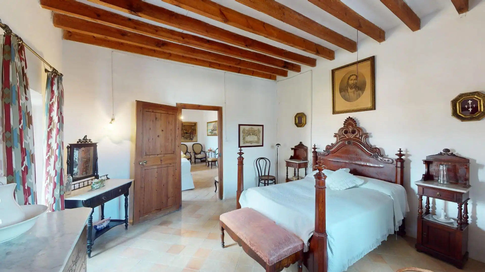 Schlafzimmer von Country house zum Verkauf in  Palma de Mallorca mit Privatgarten, Terrasse und Abstellraum