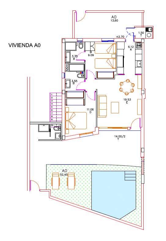 Planta baixa en venda en Mazarrón amb Aire condicionat, Calefacció i Jardí privat