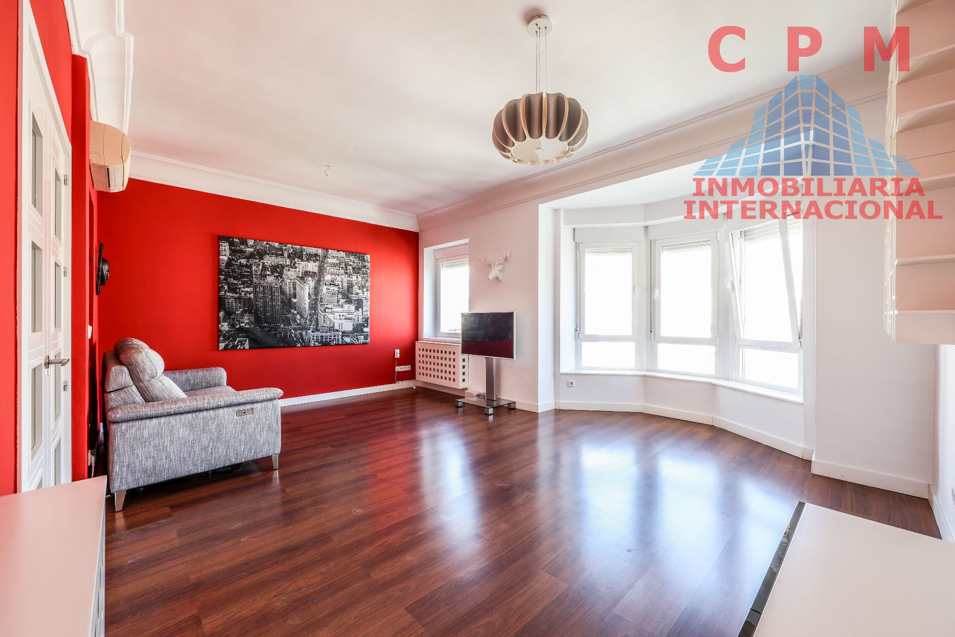 Sala d'estar de Pis de lloguer en  Madrid Capital amb Aire condicionat, Calefacció i Parquet