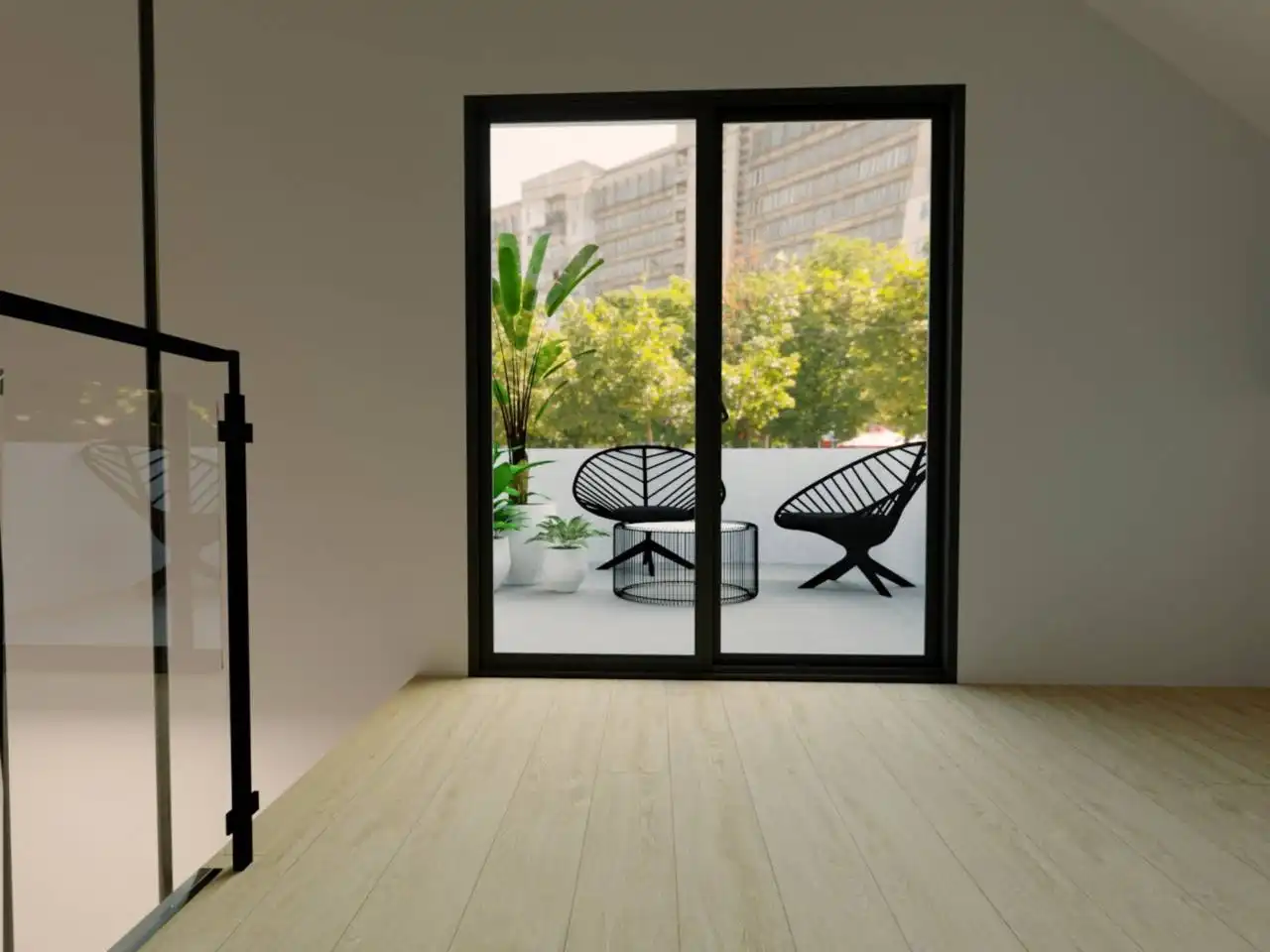 Balcony of Houses for sale in Fuenlabrada  with Air Conditioner, Private garden and Terrace