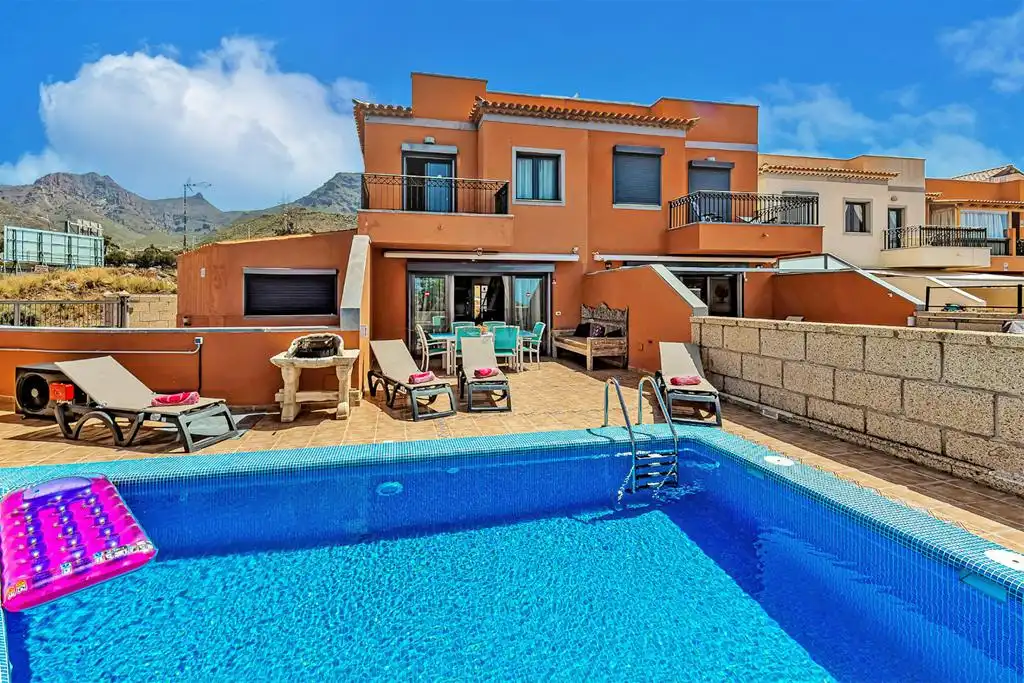 Exterior view of Detached homes for sale in Adeje  with Air Conditioner, Terrace and Swimming Pool