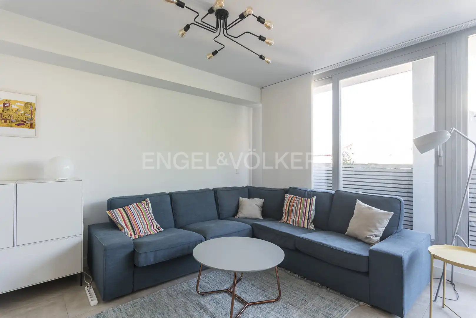 Wohnzimmer von Dachboden zur Miete in Madrid mit Klimaanlage, Heizung und Terrasse