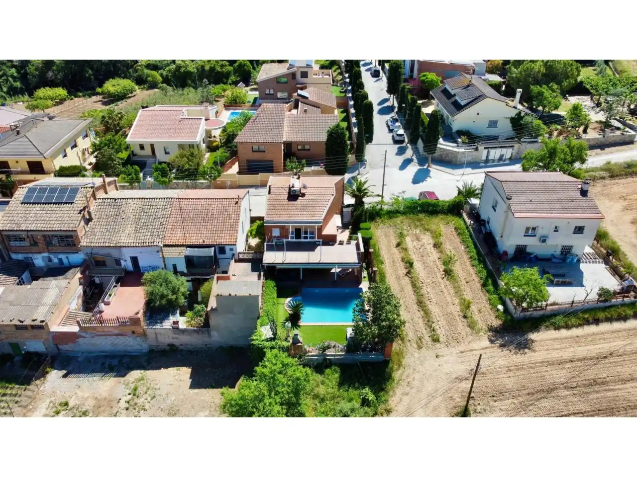 Exterior view of Houses for sale in Sant Pere de Riudebitlles  with Air Conditioner, Heating and Private garden