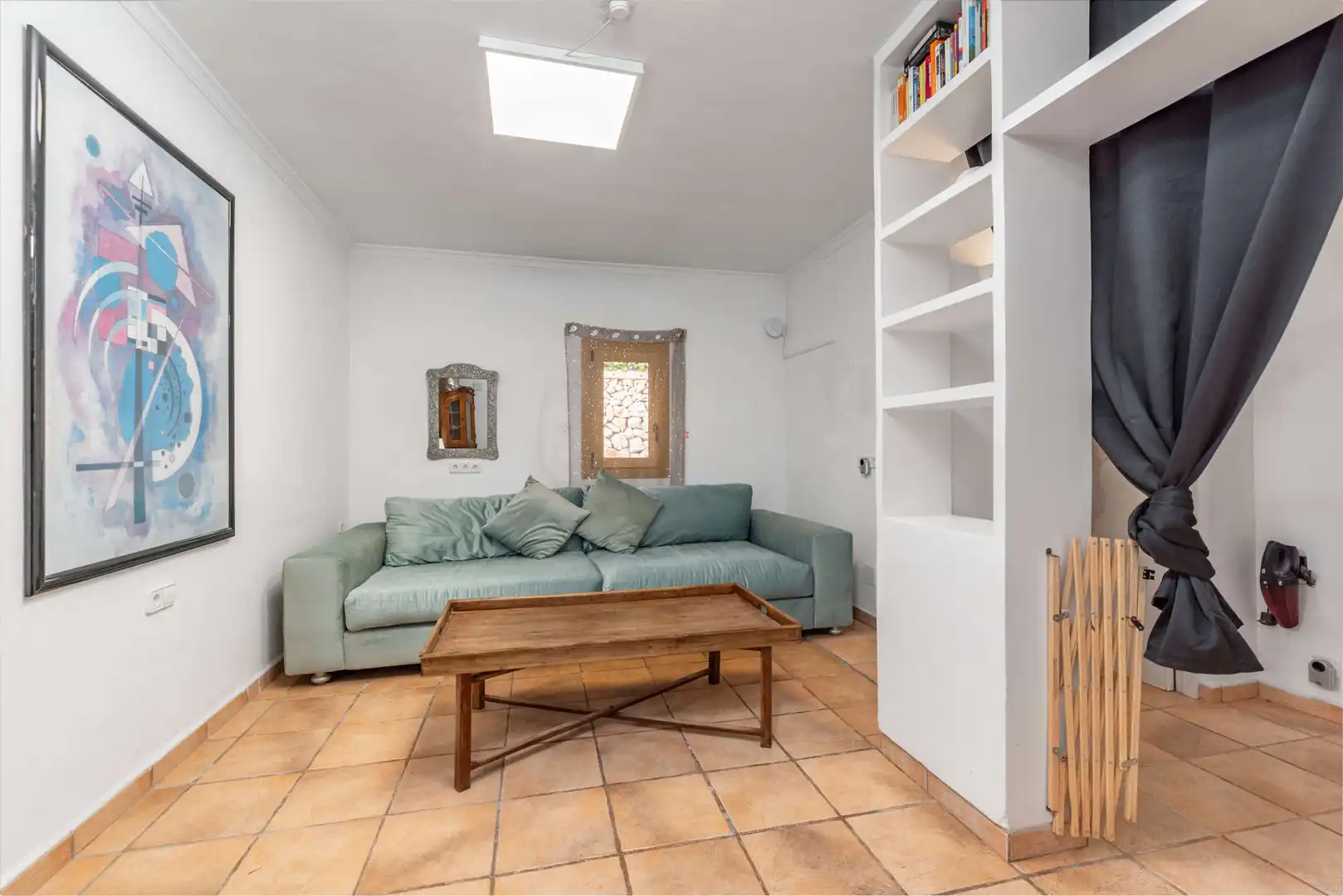 Sala d'estar de Finca rústica de lloguer en Felanitx amb Aire condicionat, Calefacció i Terrassa