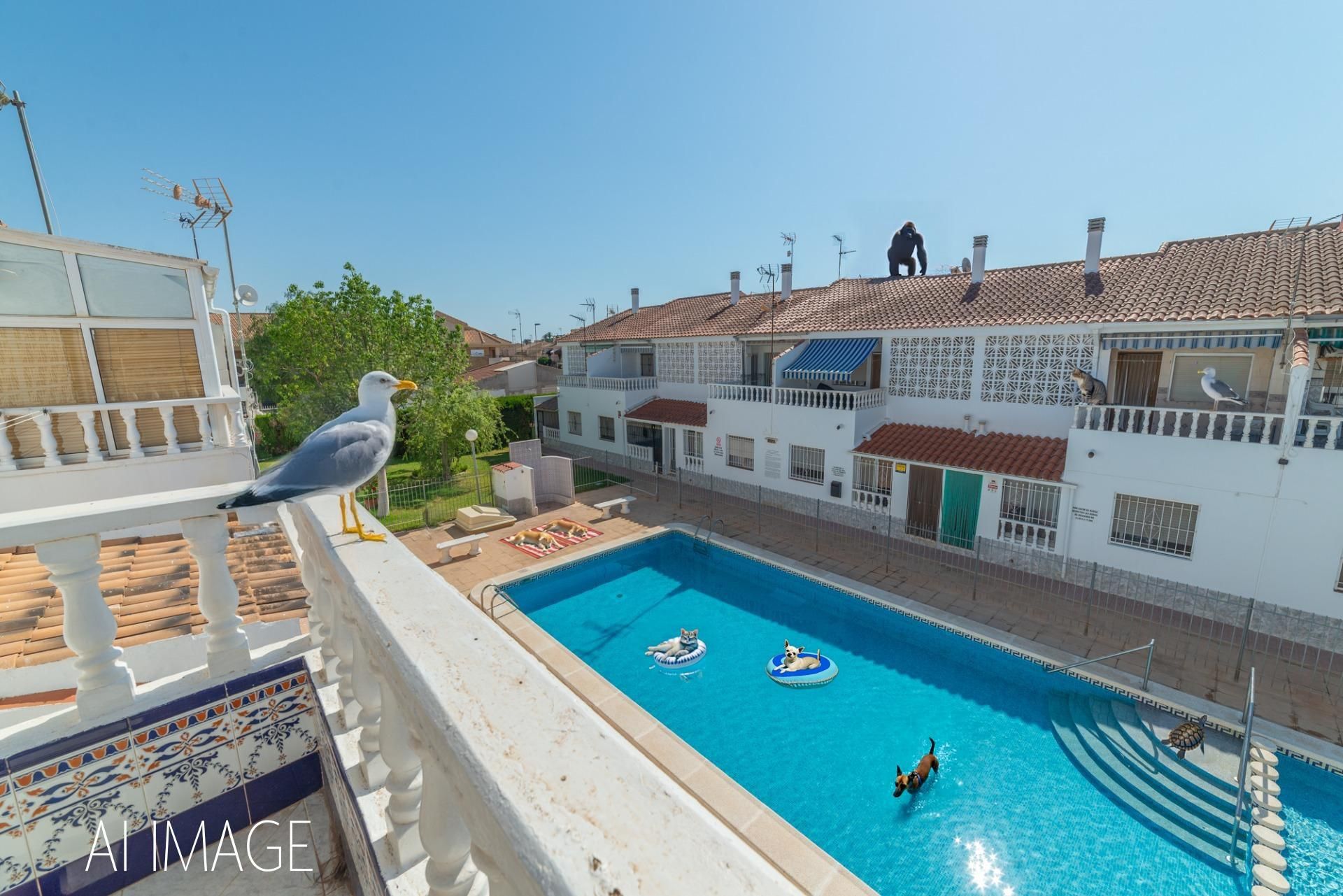 Swimming pool of Flat for sale in San Javier  with Air Conditioner, Terrace and Balcony
