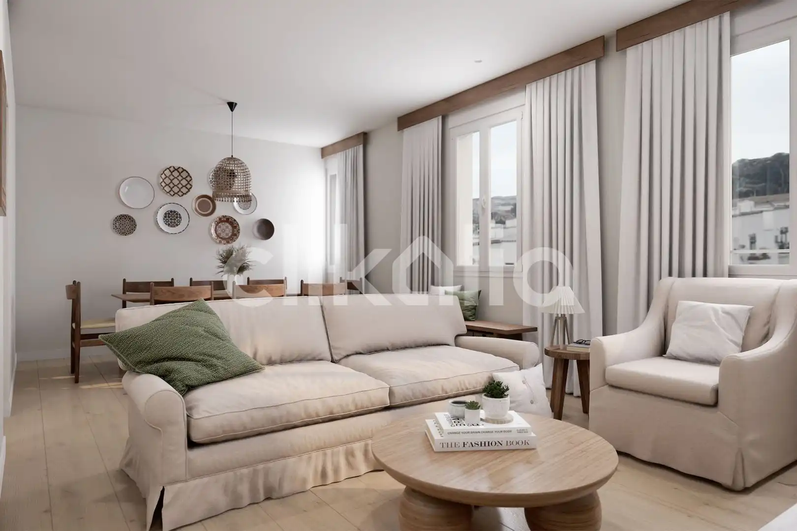 Sala d'estar de Pis en venda en  Sevilla Capital amb Aire condicionat i Jardí privat