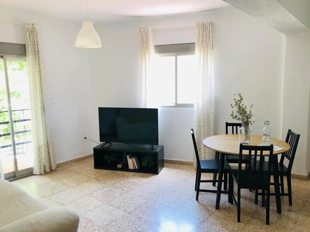 Sala d'estar de Pis de lloguer en Granada amb Calefacció, Terrassa i Moblat