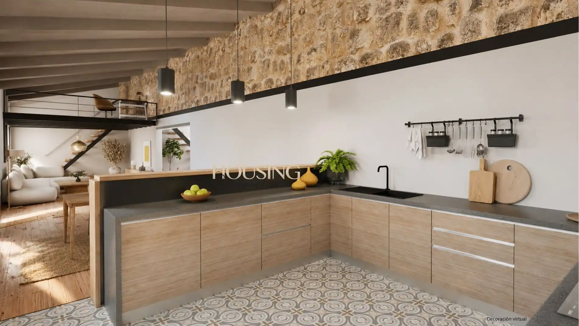 Cuina de Loft en venda en  Palma de Mallorca amb Aire condicionat i Terrassa