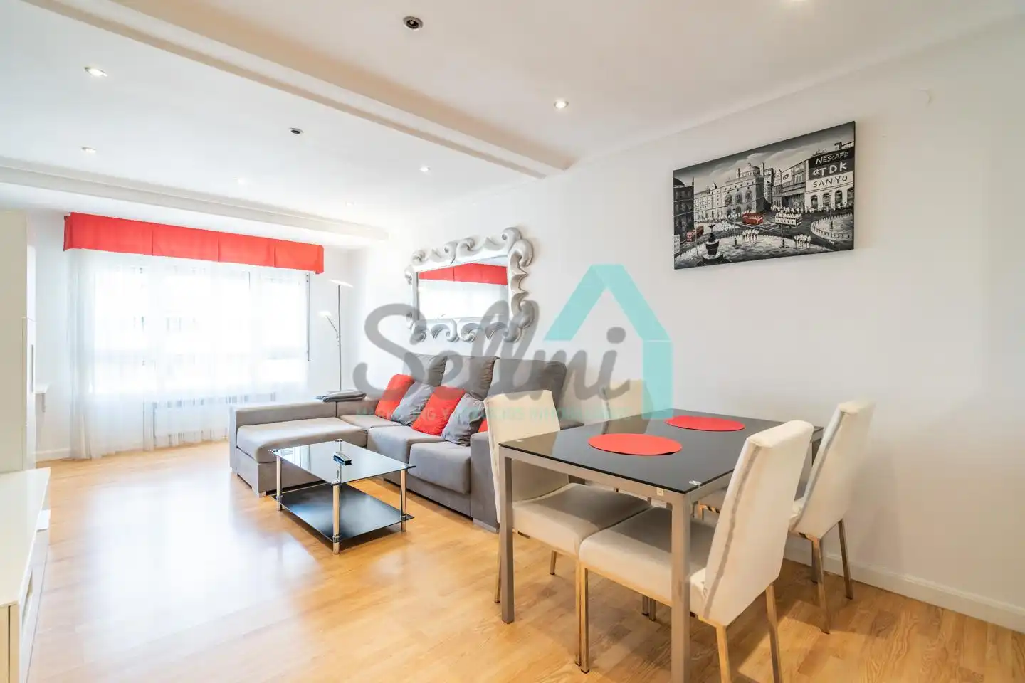 Sala de estar de Piso de alquiler en Oviedo  con Calefacción y Amueblado